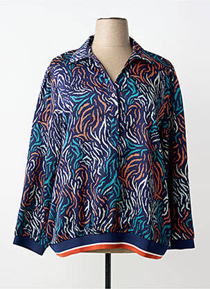 Blouse manches longues manches longues bleu A BELLE femme
