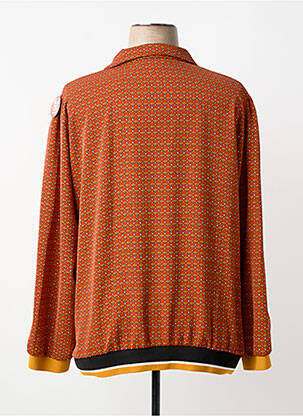 Blouse tissage popeline manches longues rouge A BELLE femme