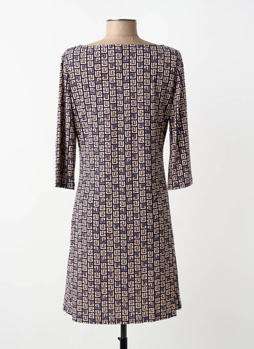 Robe mi-longue manches longues manches longues violet VEGAS femme