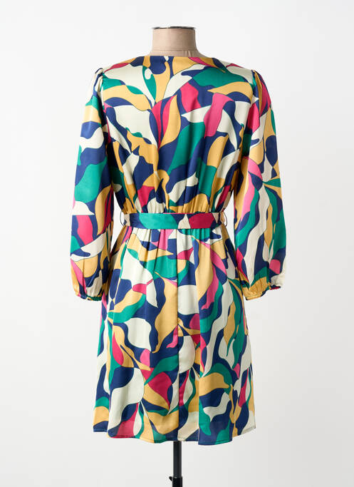 Robe mi-longue coupe fluide manches longues vert MAJOLICA femme