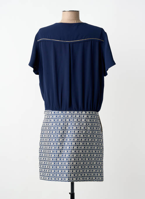 Robe mi-longue manches courtes manches courtes bleu IT HIPPIE femme