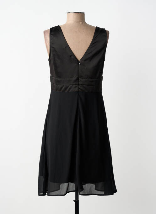 Robe mi-longue coupe fluide sans manche noir A BELLE femme