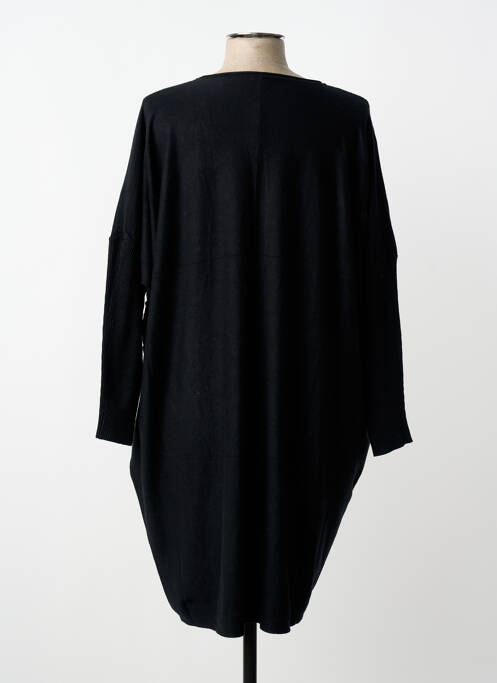 Robe pull stretch manches longues noir WORLD FASHION femme