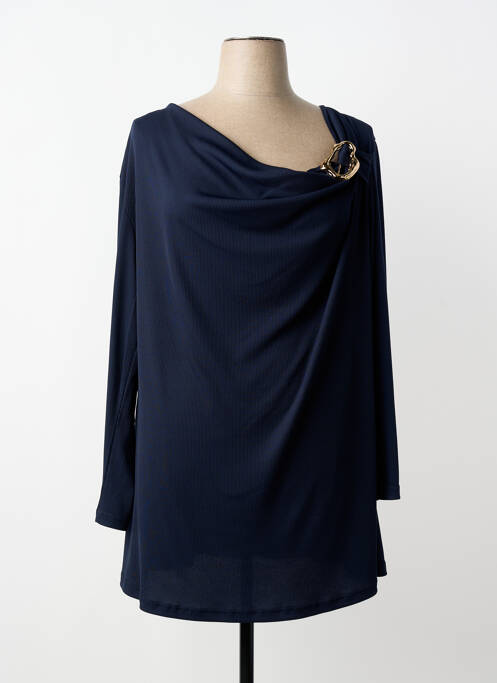 Tunique manches longues col rond bleu 2W PARIS femme