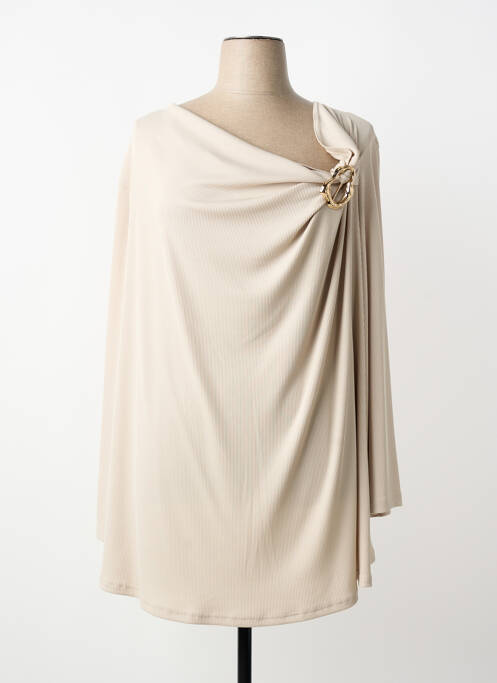 Tunique manches longues col rond beige 2W PARIS femme