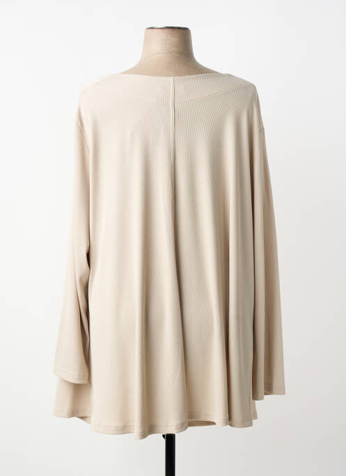 Tunique manches longues col rond beige 2W PARIS femme