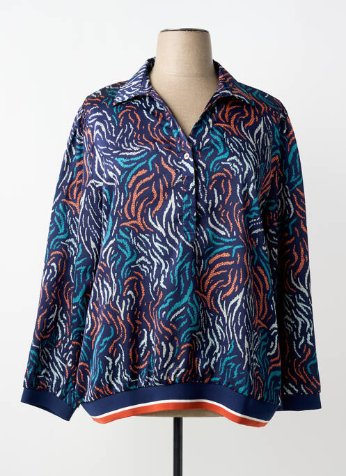 Blouse manches longues manches longues bleu A BELLE femme