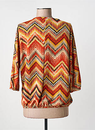 Top tissage crêpe manches 3/4 orange RENATTO BENE femme