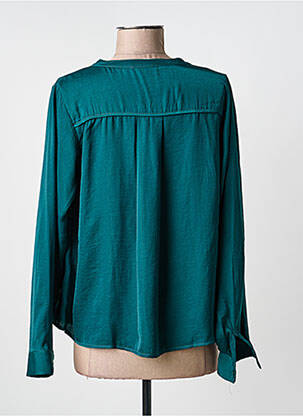 Blouse poignets boutonnés avec fente manches longues vert INSPIRATION STUDIO femme