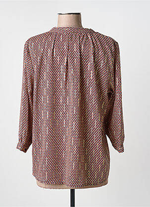 Blouse poignets boutonnés avec fente manches 3/4 orange LILI & LALA femme