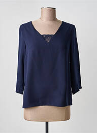 Blouse manches 3/4 manches 3/4 bleu NOEMIE & CO femme