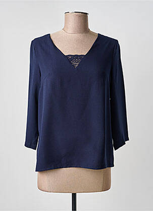 Blouse manches 3/4 manches 3/4 bleu NOEMIE & CO femme