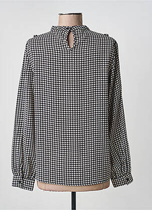 Blouse fermeture boutonnée au dos manches longues noir LOVIE & CO femme