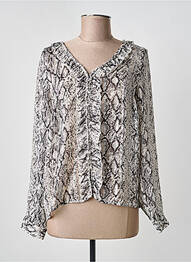 Chemisier coupe fluide manches longues gris MAJOLICA femme