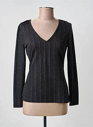 Top stretch manches longues noir JUS D'ORANGE femme