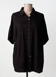 Chemisier manches courtes manches courtes noir WORLD FASHION femme