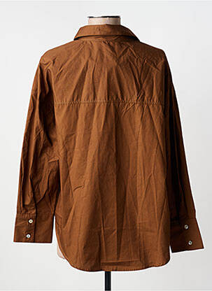 Chemisier coupe cintrée manches longues marron ATELIER EVÈNE femme