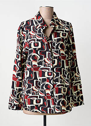 Chemisier coupe cintrée manches longues noir BY ONE femme