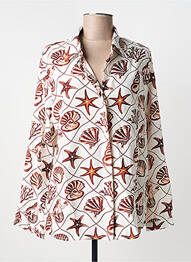 Chemisier coupe cintrée manches longues blanc BY ONE femme