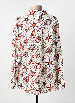 Chemisier coupe cintrée manches longues blanc BY ONE femme