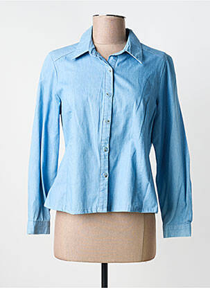 Chemisier coupe cintrée manches longues bleu INSPIRATION STUDIO femme