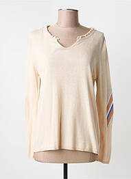 Pull coupe cintrée manches longues beige SO SWEET femme