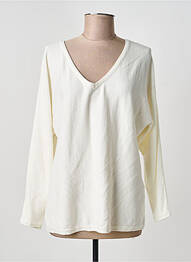 Pull coupe cintrée manches longues beige JS MILLENIUM femme