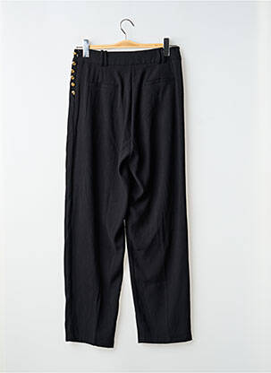 Pantalon droit coupe carotte taille haute noir SWEEWË femme