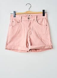Short tissage denim rose VOGGO femme