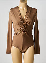 Body stretch manches longues marron DROLE DE COPINE femme