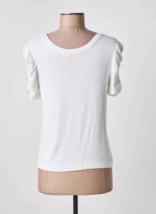 T-shirt stretch manches courtes blanc CHARLIOR femme