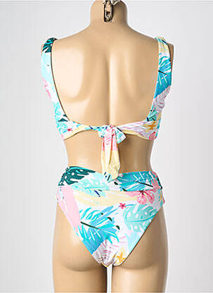 Maillot de bain 2 pièces stretch brassieres bleu HIBIKINI femme