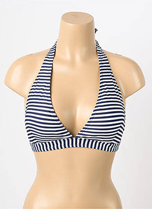 Haut de maillot de bain stretch haut triangles bleu LAGON BLEU femme
