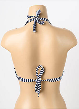 Haut de maillot de bain stretch haut triangles bleu LAGON BLEU femme