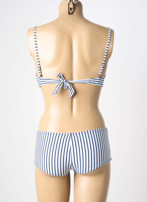 Maillot de bain 2 pièces stretch haut soutien-gorge moulé blanc NEUFRED femme
