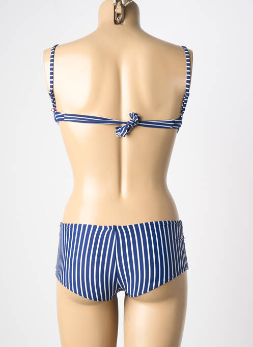 Maillot de bain 2 pièces stretch haut soutien-gorge moulé bleu NEUFRED femme