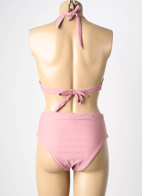 Maillot de bain 2 pièces stretch haut triangles rose MERMAID femme
