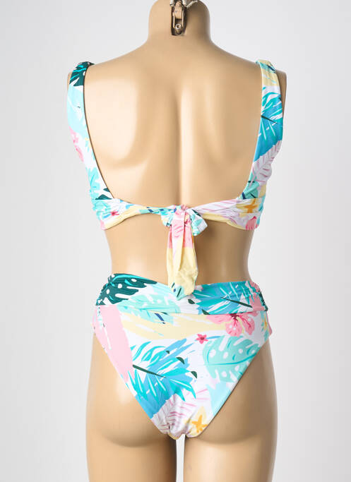 Maillot de bain 2 pièces stretch brassieres bleu HIBIKINI femme