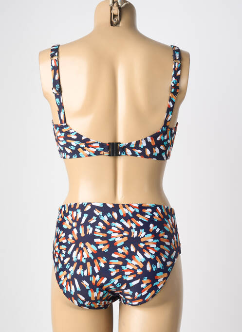 Maillot de bain 2 pièces stretch haut soutien-gorge emboitant bleu LAGON BLEU femme