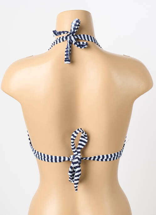 Haut de maillot de bain stretch haut triangles bleu LAGON BLEU femme