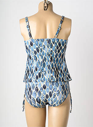 Tankini imprimé fantaisie bleu LAGON BLEU femme