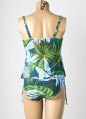 Tankini imprimé fantaisie vert LAGON BLEU femme