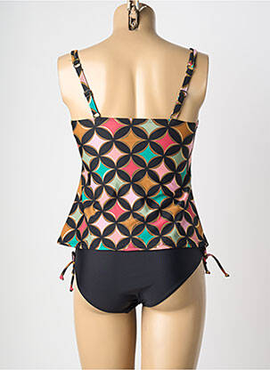Tankini imprimé fantaisie noir LAGON BLEU femme