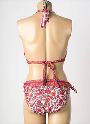 Maillot de bain 2 pièces stretch haut soutien-gorge moulé rose LAGON BLEU femme