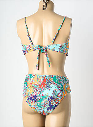 Maillot de bain 2 pièces stretch haut soutien-gorge moulé vert MERMAID femme