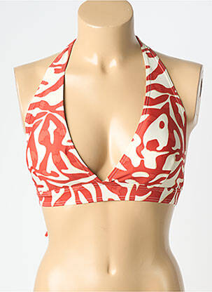 Haut de maillot de bain stretch haut soutien-gorge moulé orange LAGON BLEU femme