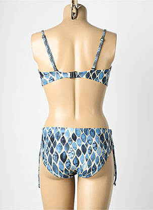 Maillot de bain 2 pièces stretch haut soutien-gorge emboitant bleu LAGON BLEU femme