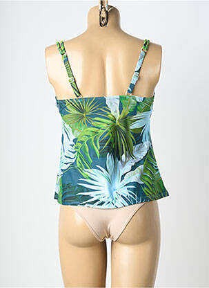 Top de bain imprimé fantaisie vert LAGON BLEU femme
