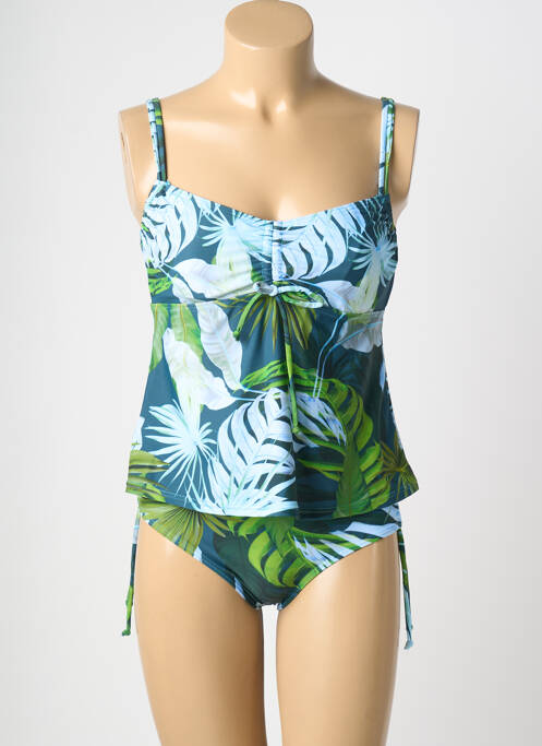 Tankini imprimé fantaisie vert LAGON BLEU femme