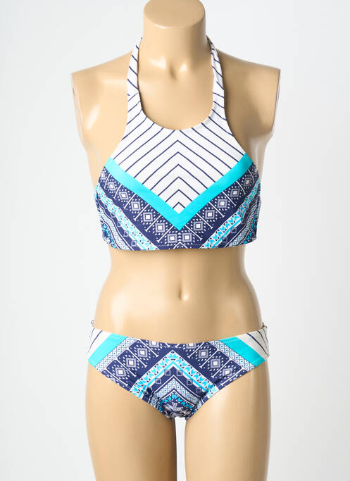 Maillot de bain 2 pièces stretch brassieres bleu NEUFRED femme